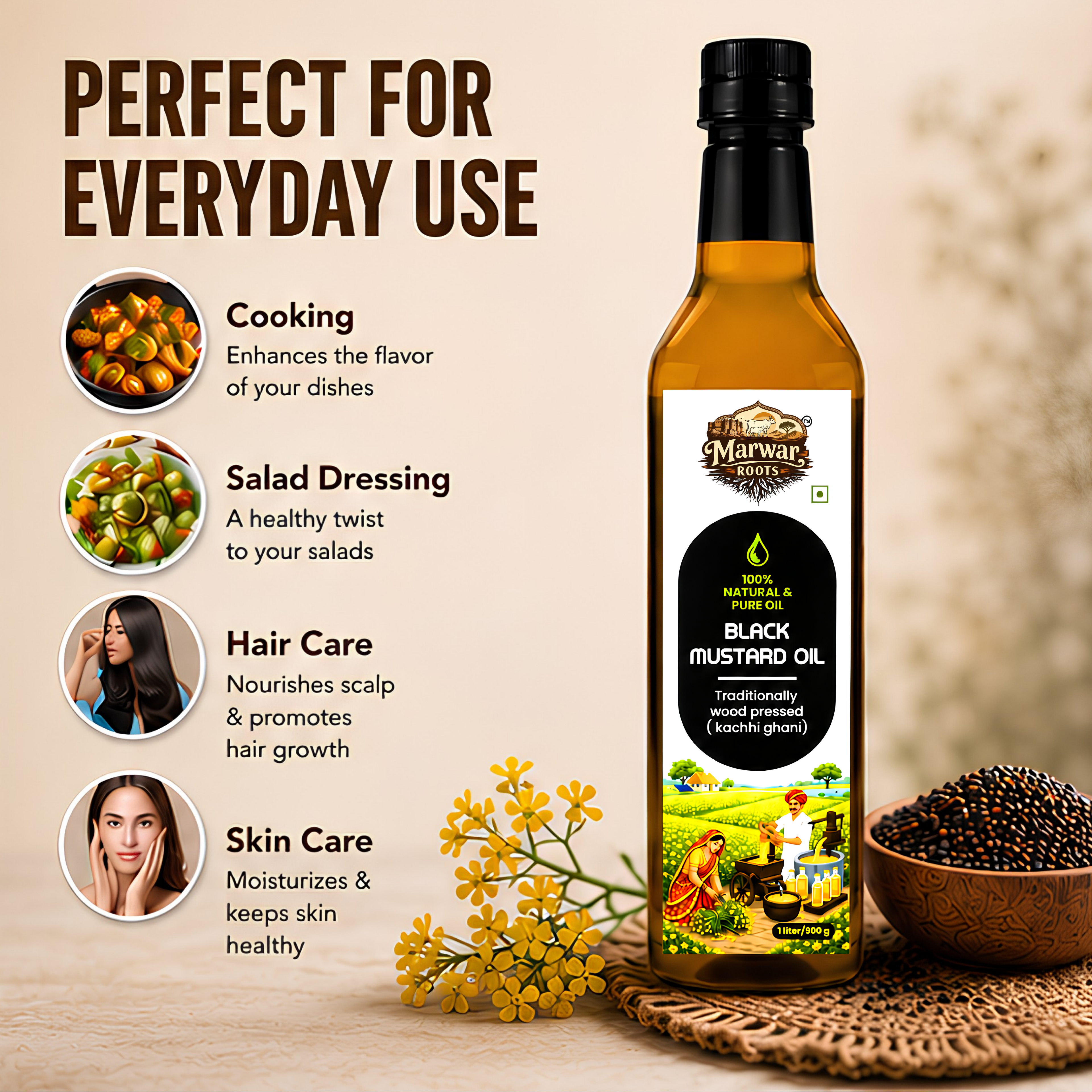 Black Mustard Oil – 1 Liter