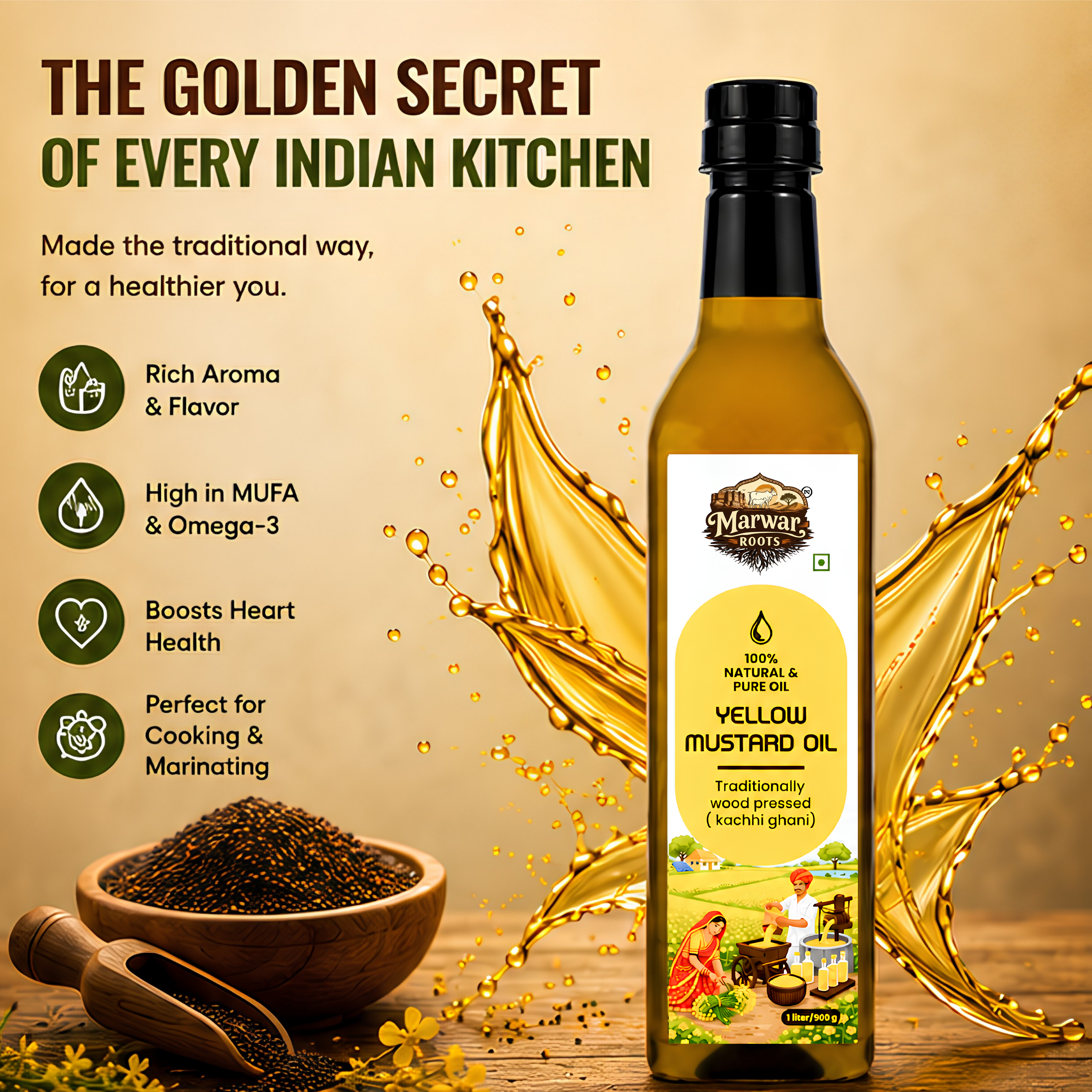 Yellow Mustard Oil – 1 Liter