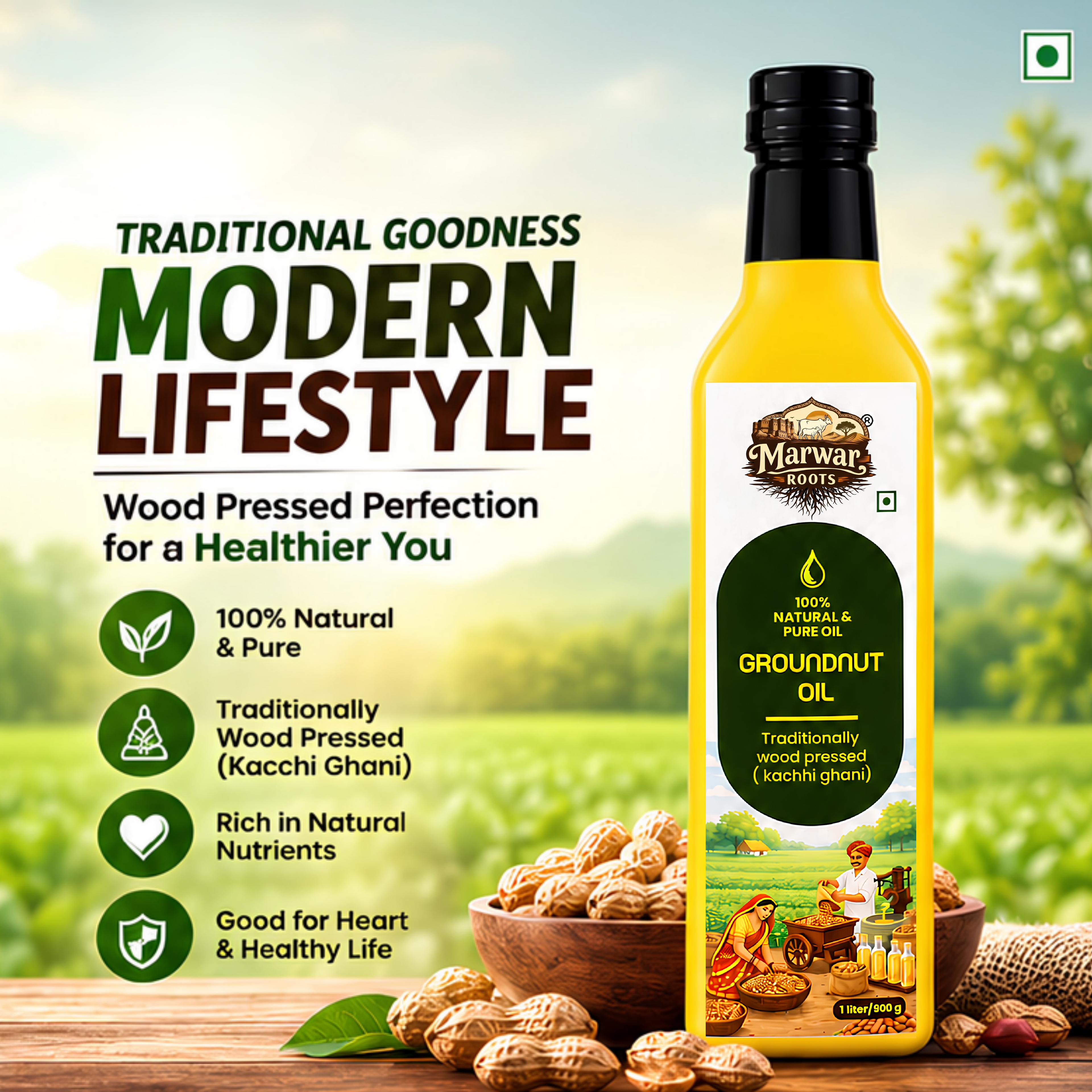 Groundnut Oil – 1 Liter